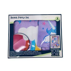New Your‎ Zone Unicorn Beach Party Box Set Damaged Box